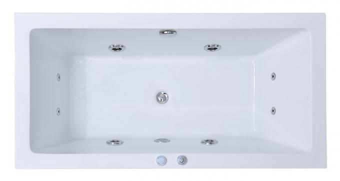 1700mm Indoor Jacuzzi Whirlpool Bath Tub , 1 Person Bathroom Spa Tubs