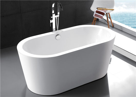 Polyester Resin Freestanding Soaking Bathtubs For Small Space Solid Surface