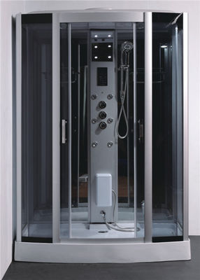Tempered Glass Rectangle Steam Shower Tub Combo With Computer Controlled supplier