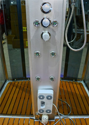 Tempered Glass Rectangle Steam Shower Tub Combo With Computer Controlled supplier