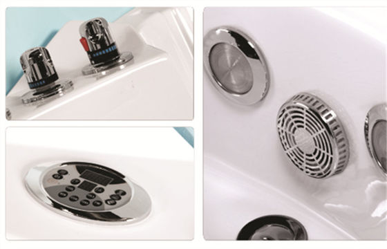 Quadrant Shape Corner Whirlpool Bathtub For Small Bathroom ABS Material supplier