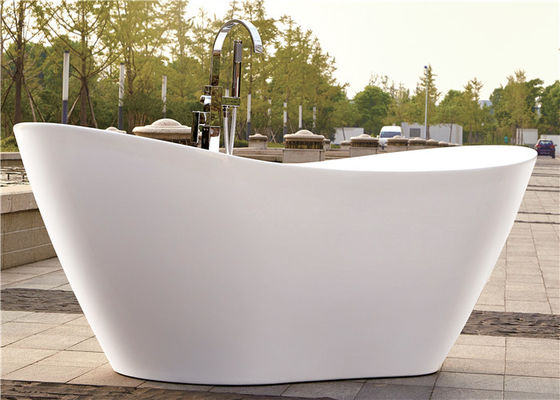 PMMA Portable Freestanding Oval Tub , White Plated Freestanding Soaker Tubs supplier