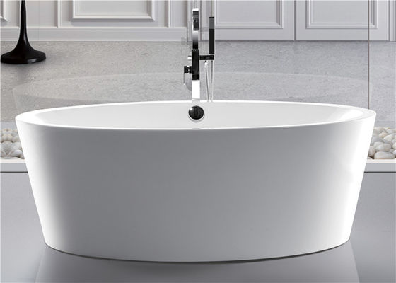 CUPC Standard Small Acrylic Oval Freestanding Tub Elegant Curved Design supplier