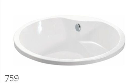 Custom Small Round Freestanding Bathtub With Pop - Up Drain 1500x1500x600mm supplier