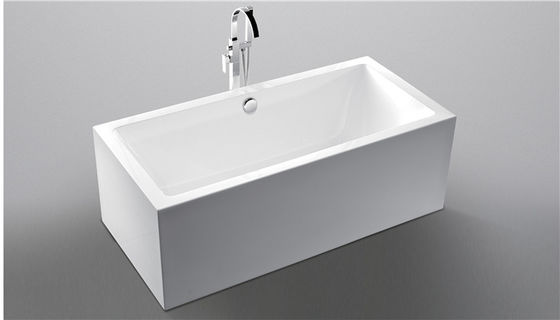 Indoor Comfortable Freestanding Soaking Bathtubs Rectangle High Water Capacity supplier