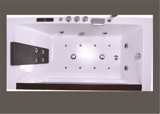Single person back air jets deep soaking SPA computer control rectangle whirlpool jacuzzi bath tub with shower unit supplier