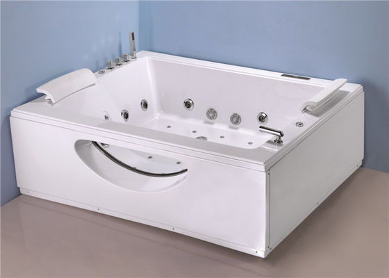 Big Jacuzzi Whirlpool Bath Tub T Shape Water Inlet With Cold / Hot Water Switch supplier