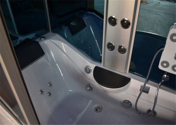 Single Glass Shower Cabin Shower Steam Room Enclosures With Slide Bar Tub supplier