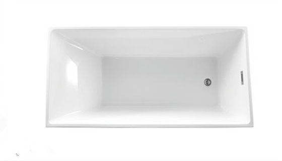 Classic Rectangular Soaking Tub , High Gloss Surface Freestanding Modern Tub supplier