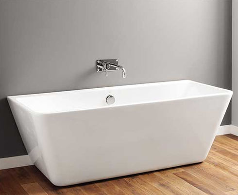 Pedestal Type Rectangular Freestanding Bathtub , Square Soaking Tub Small supplier