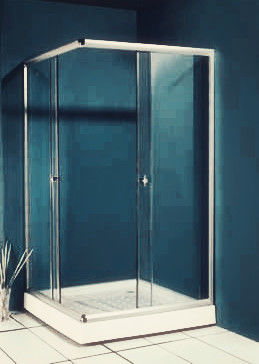 77 inch 900x900 Square Shower Enclosure , Enclosed Shower Cubicles Top Double Rollers