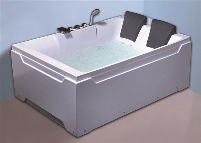 2 people comfortable freestanding whirlpool  / jacuzzi  massage white color bath tub supplier