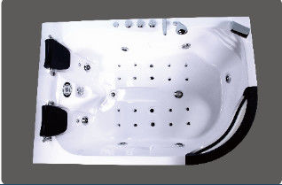 Luxury Left Arc Shape 2 Person Corner Whirlpool Bathtub With Air Jets Massage supplier