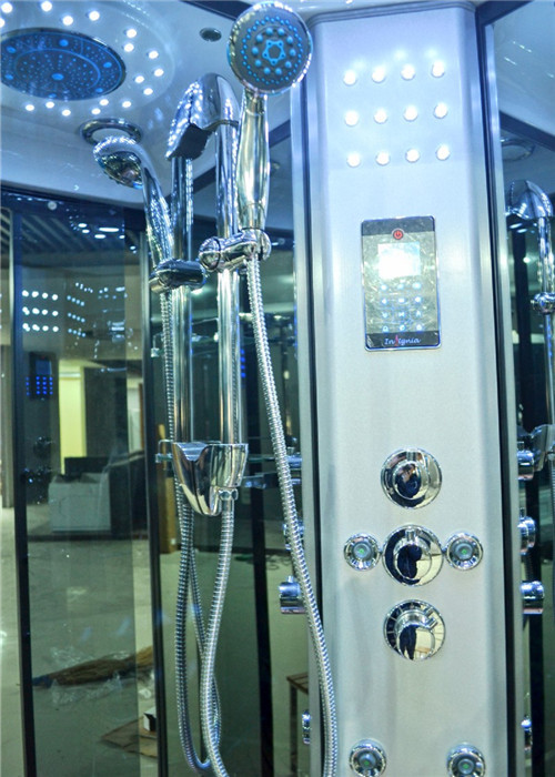 Sliding Open Style Corner Steam Shower Bath Cabin Spa