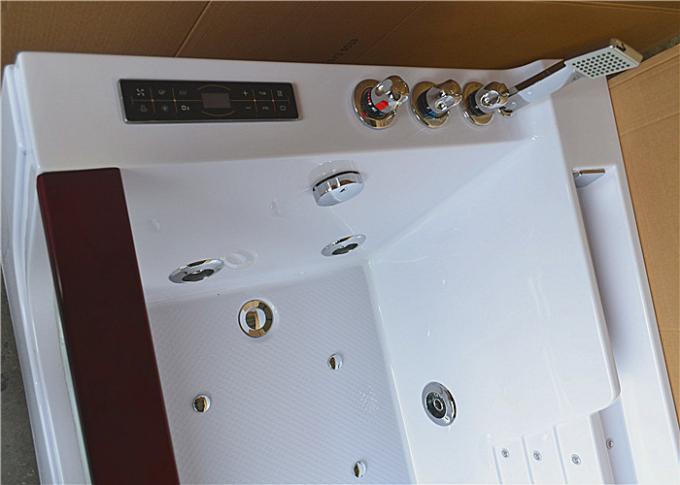 Double Ended Jacuzzi Whirlpool Bath Tub With Water Heater Left Center Drain