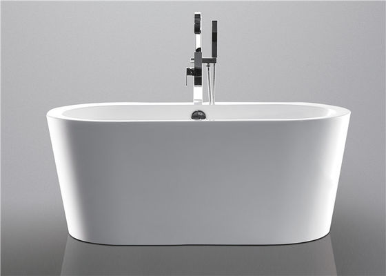 Polyester Resin Freestanding Soaking Bathtubs For Small Space Solid Surface supplier