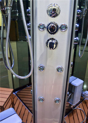 Black Glass Steam Shower Bath Cabin 1000 * 1000 With Computer Control supplier