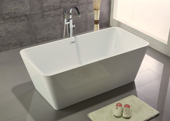 Narrow Edge Portable Acrylic Freestanding Bathtub With End Drain Lightweight supplier