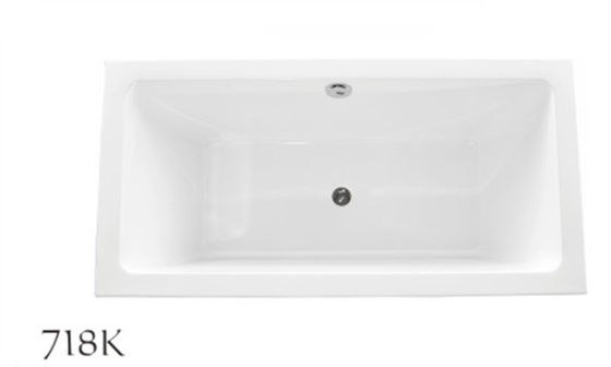 Luxury Freestanding Acrylic Tub , Clear 1500mm Stand Alone Soaker Tub supplier