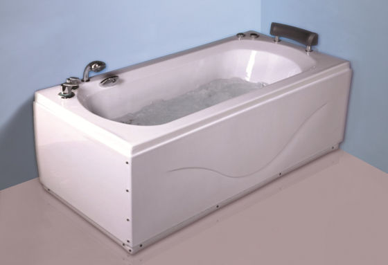 White Color Mini Indoor Hot Tubs, Jacuzzi Bathtub Air Switch