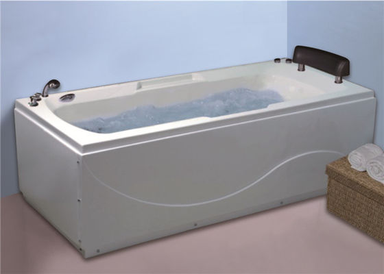 Freestanding comfortable jacuzzi /  whirlpool spa retangle white color bathtub supplier