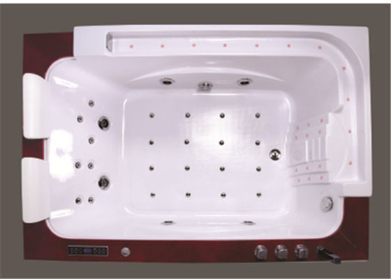 Computer control panel air bubble back massage oak edge cover double jacuzzi whirlpool bathtub supplier