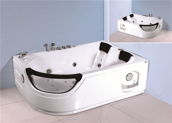 Jacuzzi Bubble Bath Jetted Corner Whirlpool Bathtub With Shelf 1800*1230*680mm supplier