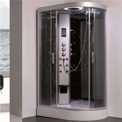 All In One Shower Stall P Shaped Shower Enclosure With Sitting Tub Sanitary Ware supplier
