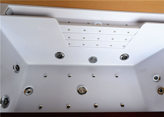 Double Ended Jacuzzi Whirlpool Bath Tub With Water Heater Left Center Drain supplier