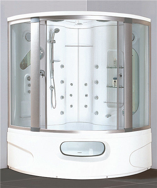Modern Corner Shower Tub Combo , Steam Shower Cubicle Enclosure Bath Cabin With Jets supplier