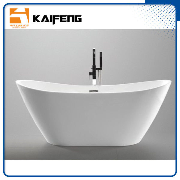 1800mm Long Oval Freestanding Tub With Pop - Up Drain Customized Color supplier