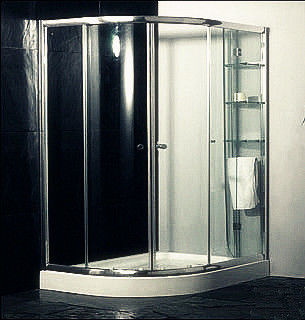 Custom Glass Door Shower Enclosures , Space Saving Bathroom Shower Cabinets supplier